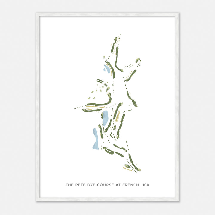 Print of The Pete Dye Course At French Lick Modern Map