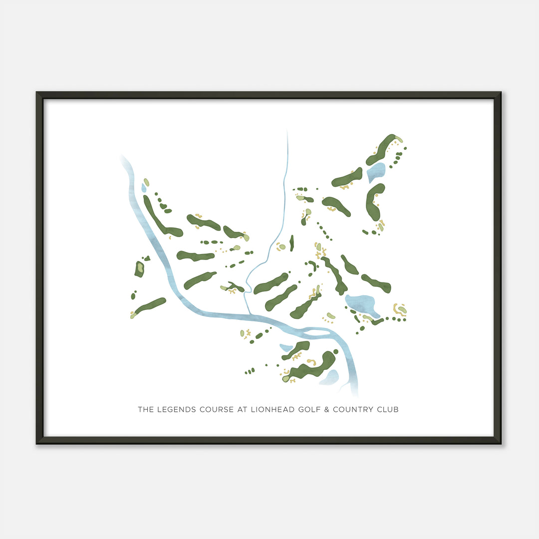 Print of The Legends Course at Lionhead Golf &amp; Country Club Modern Map