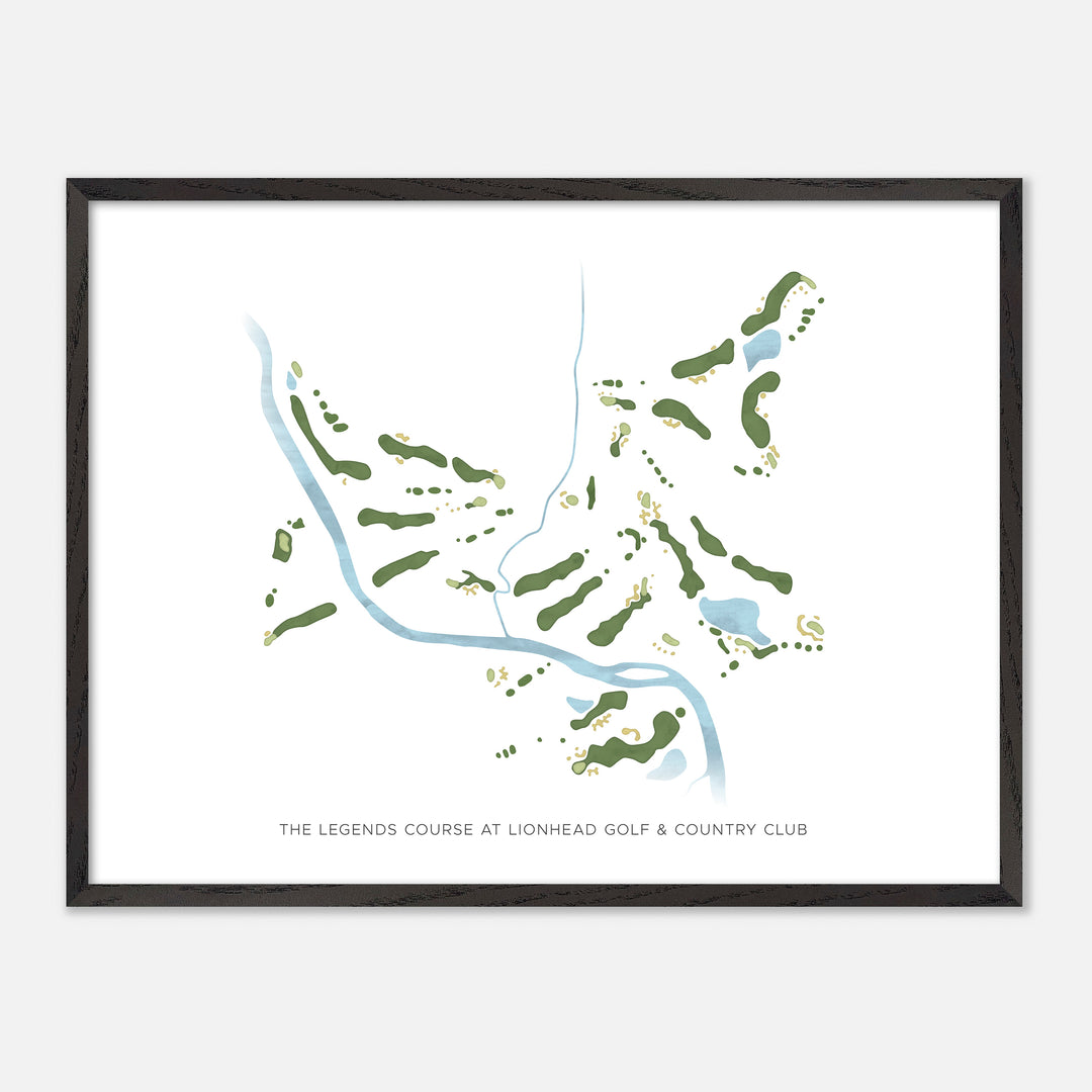Print of The Legends Course at Lionhead Golf &amp; Country Club Modern Map