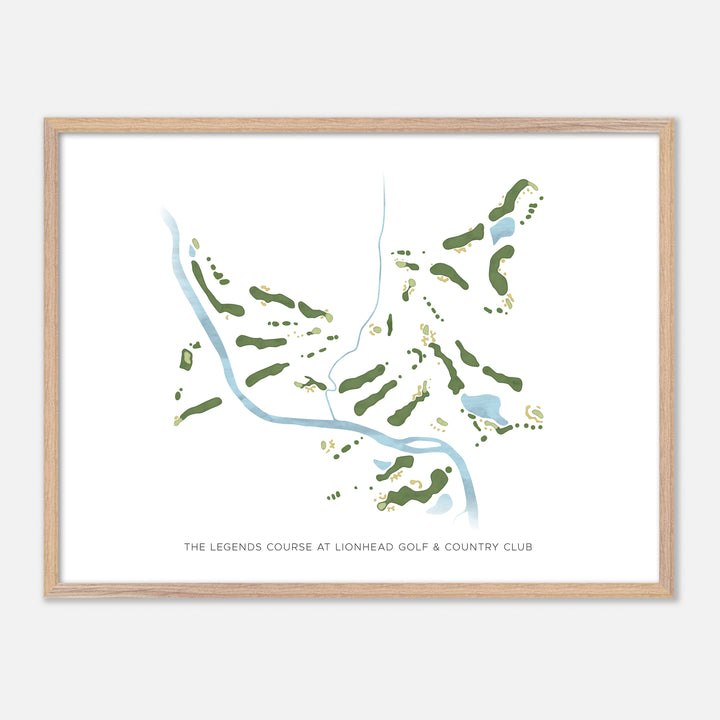 Print of The Legends Course at Lionhead Golf &amp; Country Club Modern Map