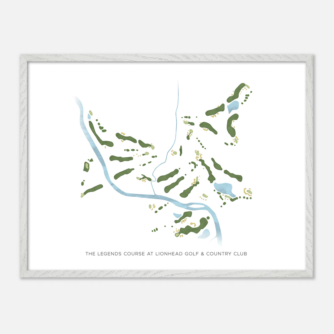 Print of The Legends Course at Lionhead Golf &amp; Country Club Modern Map