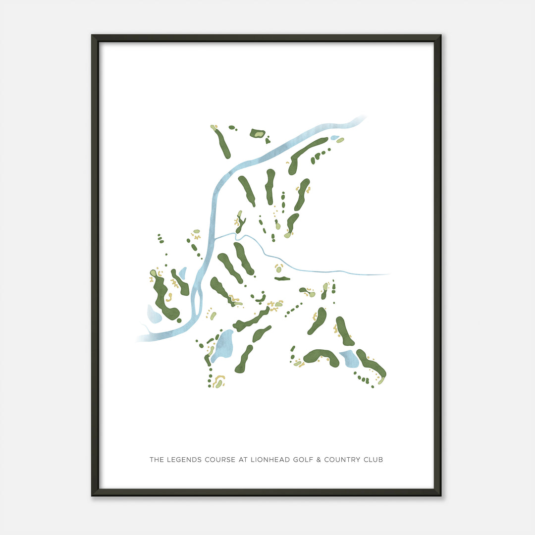 Print of The Legends Course at Lionhead Golf &amp; Country Club Modern Map