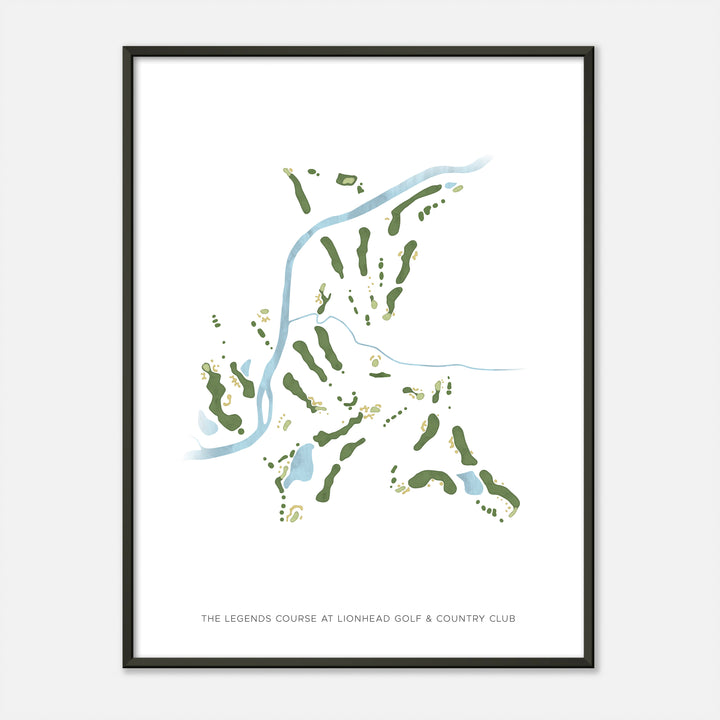 Print of The Legends Course at Lionhead Golf &amp; Country Club Modern Map
