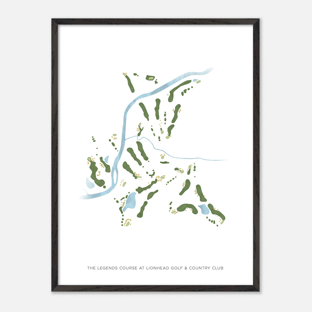 Print of The Legends Course at Lionhead Golf &amp; Country Club Modern Map