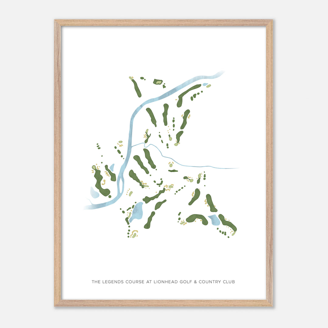 Print of The Legends Course at Lionhead Golf &amp; Country Club Modern Map