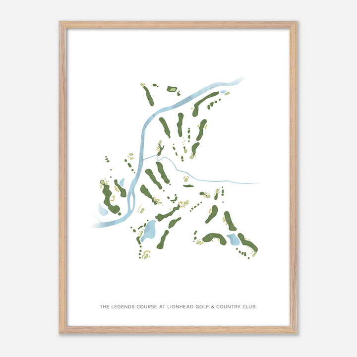 Print of The Legends Course at Lionhead Golf &amp; Country Club Modern Map