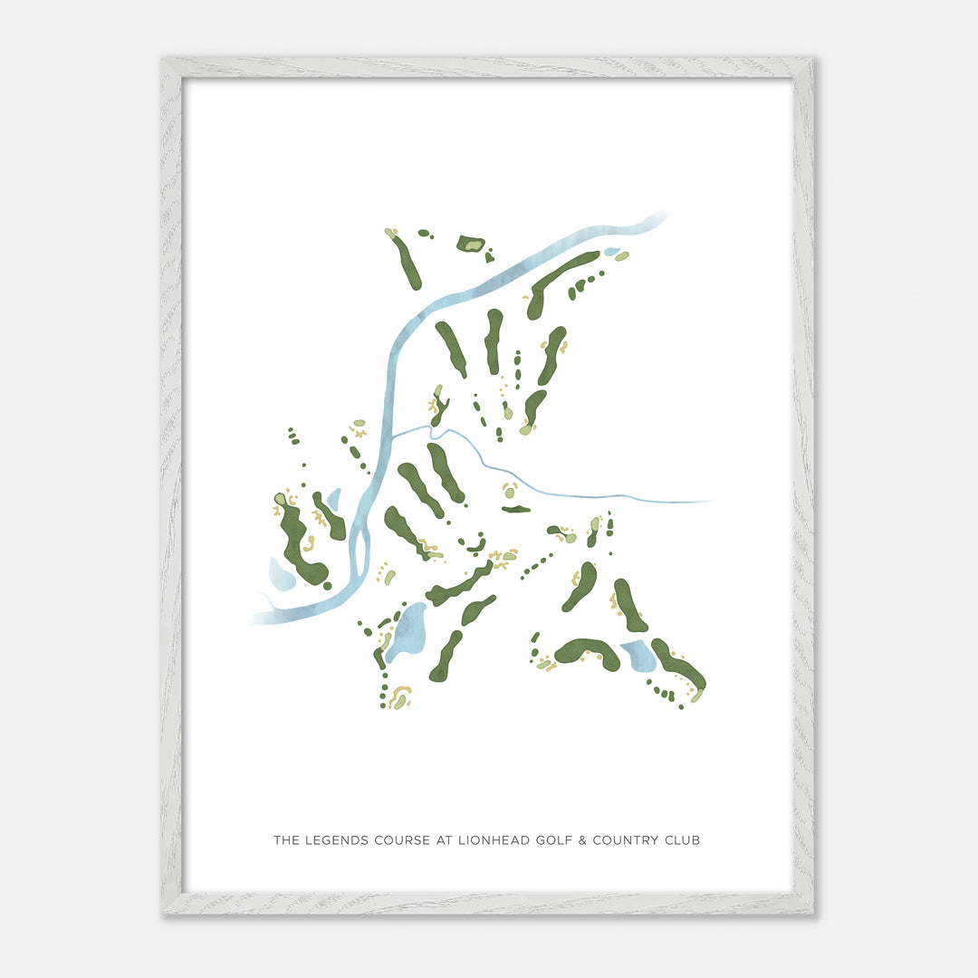 Print of The Legends Course at Lionhead Golf &amp; Country Club Modern Map