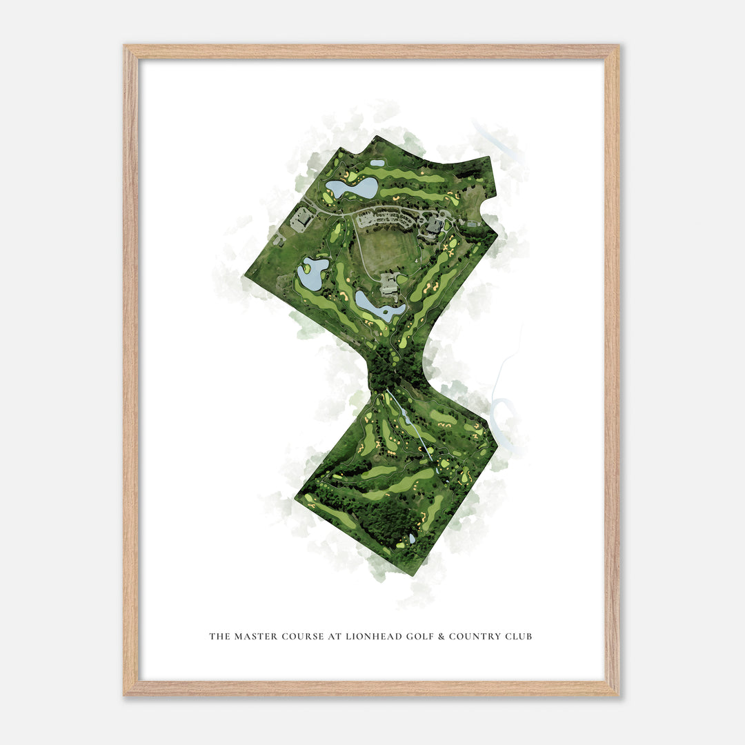 Print of The Master Course at Lionhead Golf &amp; Country Club Classic Map