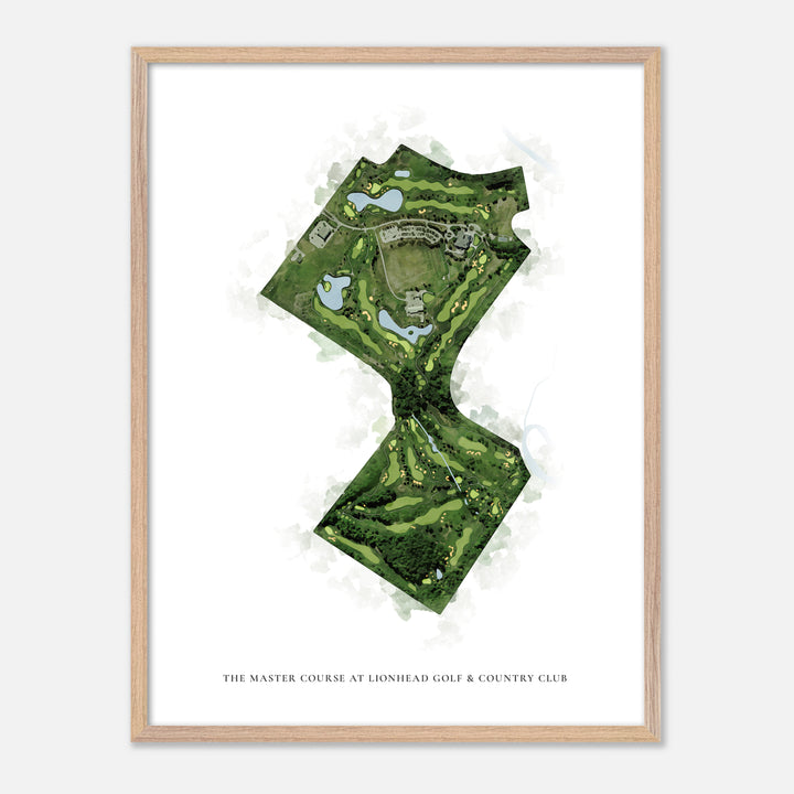 Print of The Master Course at Lionhead Golf &amp; Country Club Classic Map