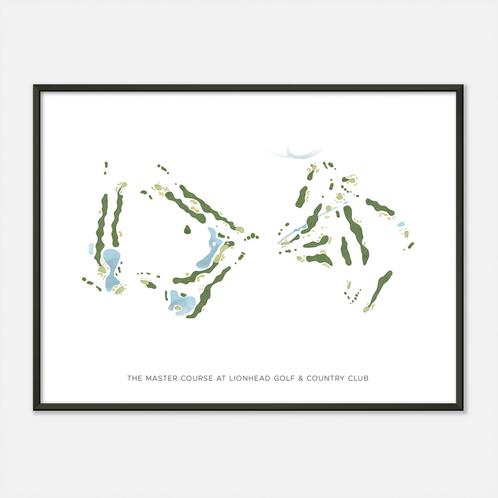 Print of The Master Course at Lionhead Golf &amp; Country Club Modern Map