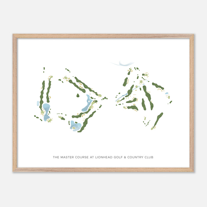 Print of The Master Course at Lionhead Golf &amp; Country Club Modern Map