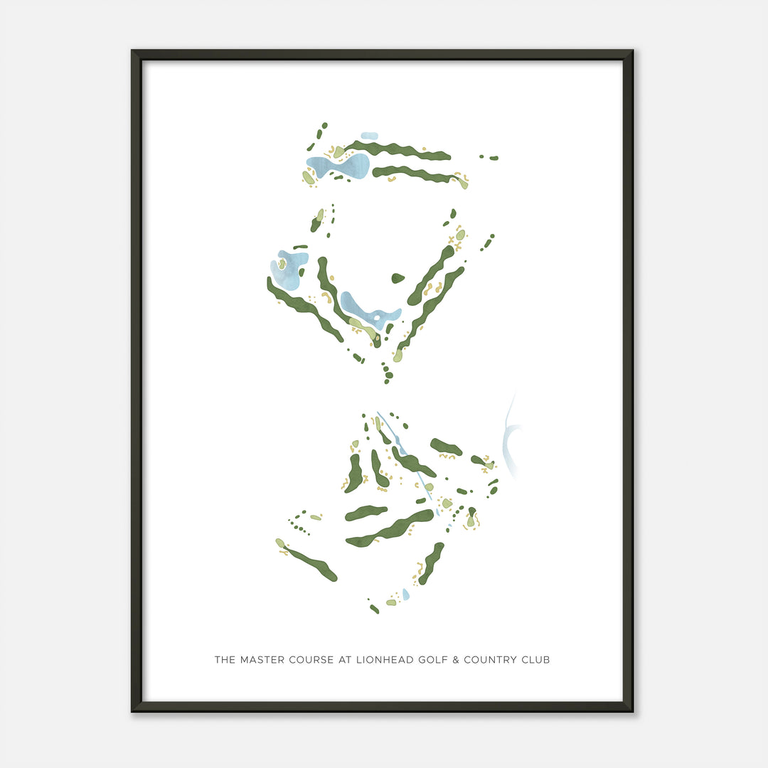 Print of The Master Course at Lionhead Golf &amp; Country Club Modern Map