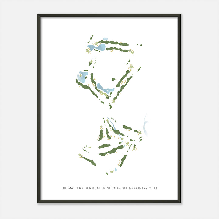 Print of The Master Course at Lionhead Golf &amp; Country Club Modern Map