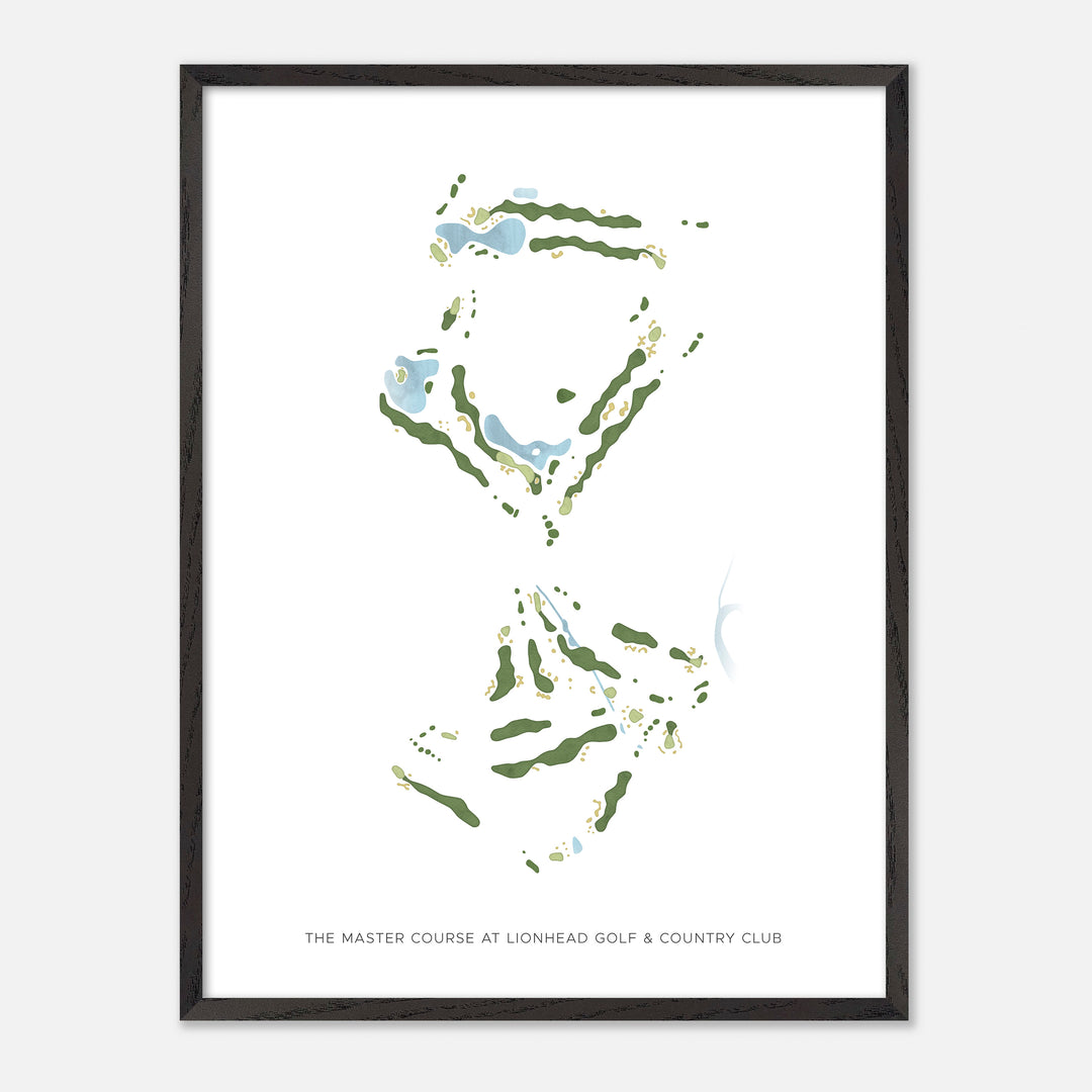 Print of The Master Course at Lionhead Golf &amp; Country Club Modern Map
