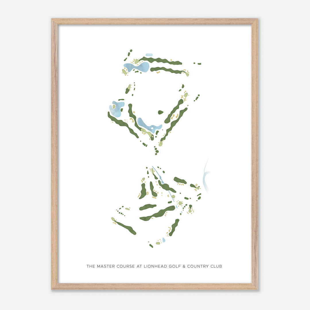 Print of The Master Course at Lionhead Golf &amp; Country Club Modern Map
