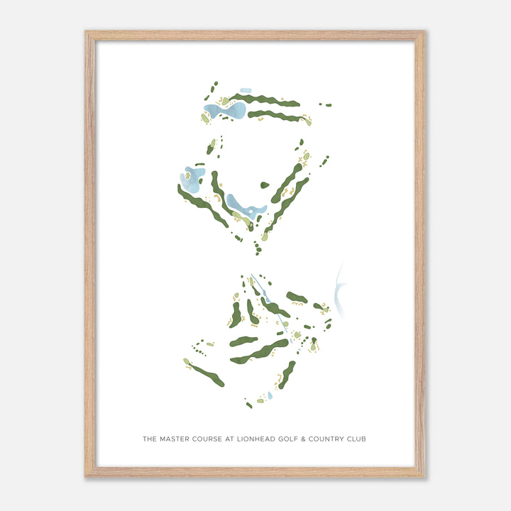 Print of The Master Course at Lionhead Golf &amp; Country Club Modern Map