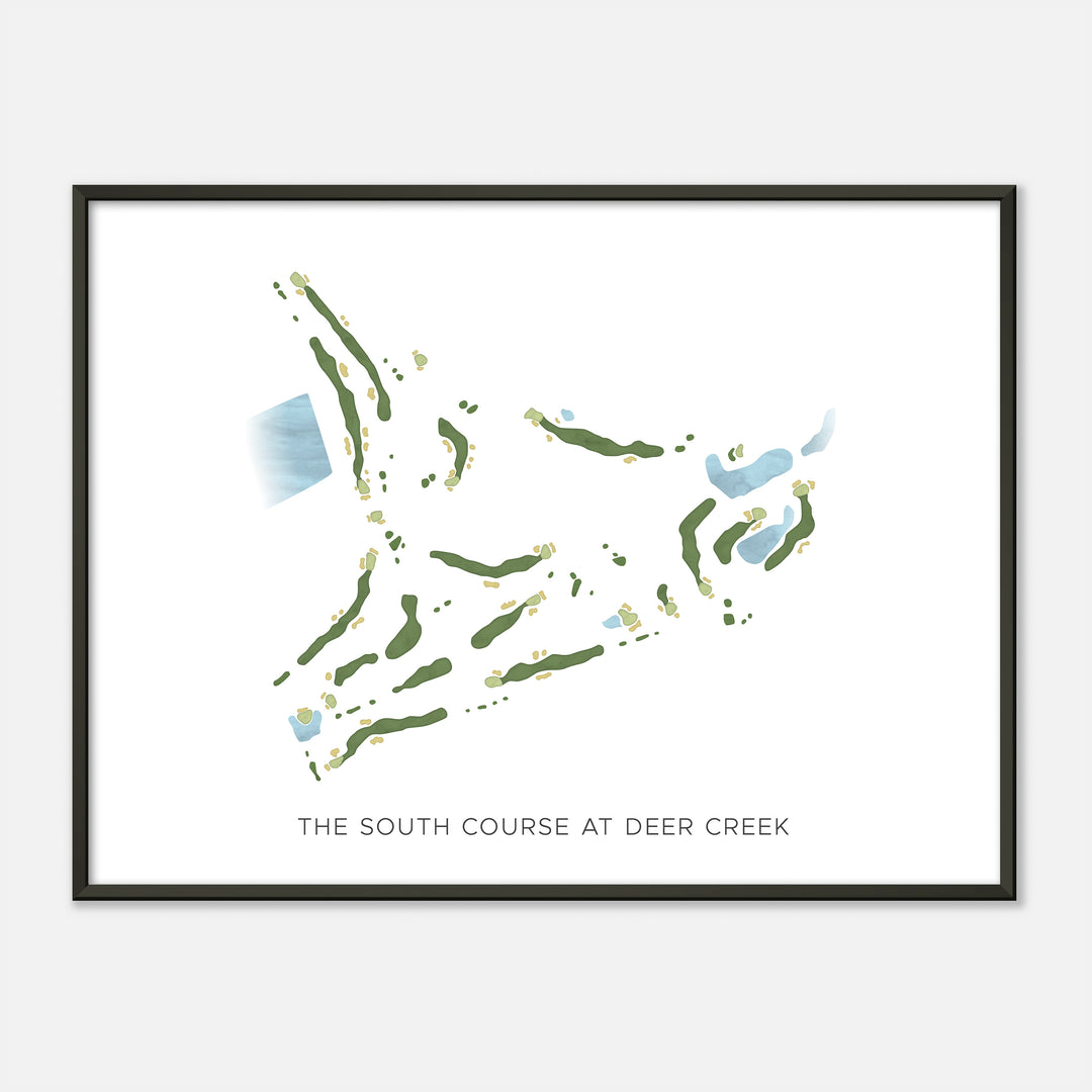 Print of The South Course at Deer Creek Modern Map