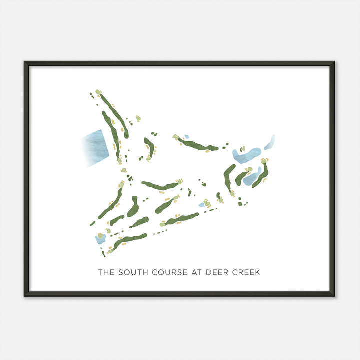 Print of The South Course at Deer Creek Modern Map