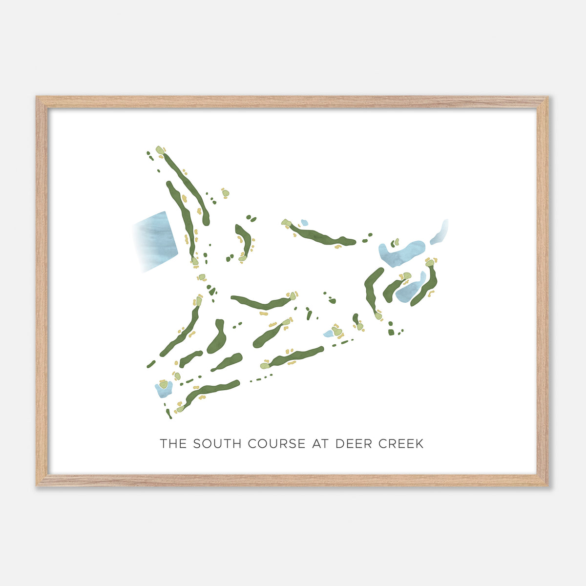 Print of The South Course at Deer Creek Modern Map