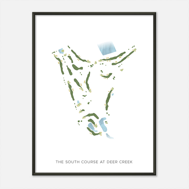 Print of The South Course at Deer Creek Modern Map