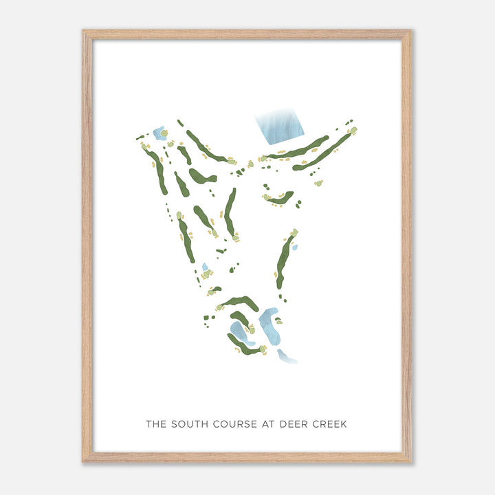 Print of The South Course at Deer Creek Modern Map
