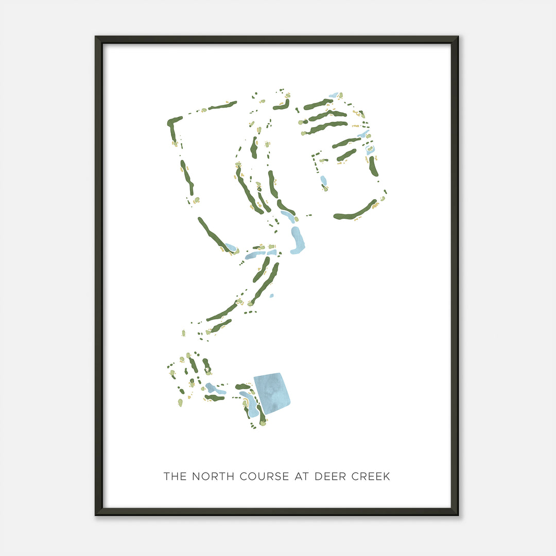 Print of The North Course At Deer Creek Modern Map