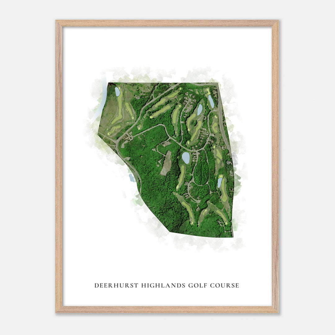 Print of Deerhurst Highlands Golf Course Classic Map