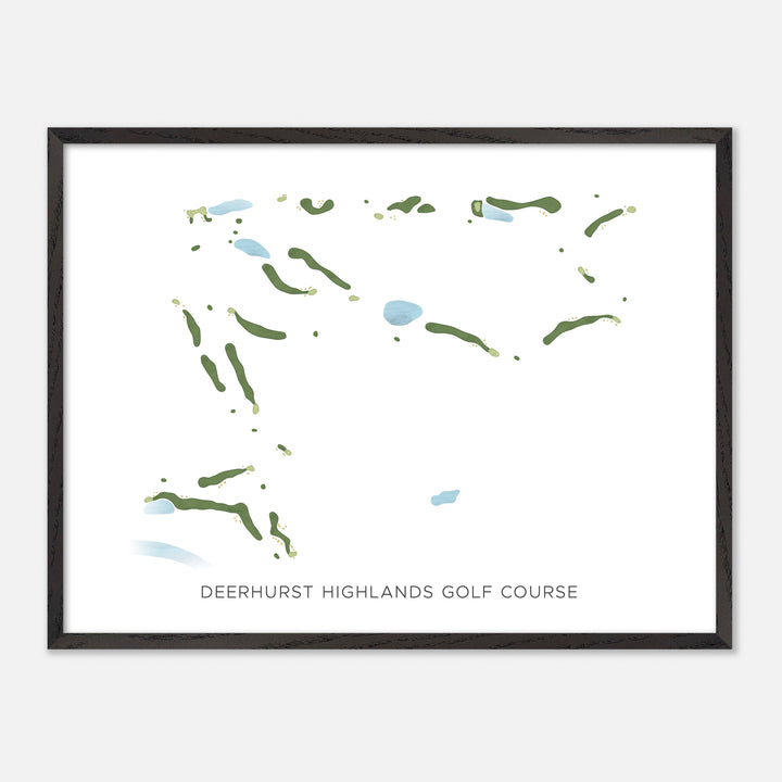Print of Deerhurst Highlands Golf Course Modern Map