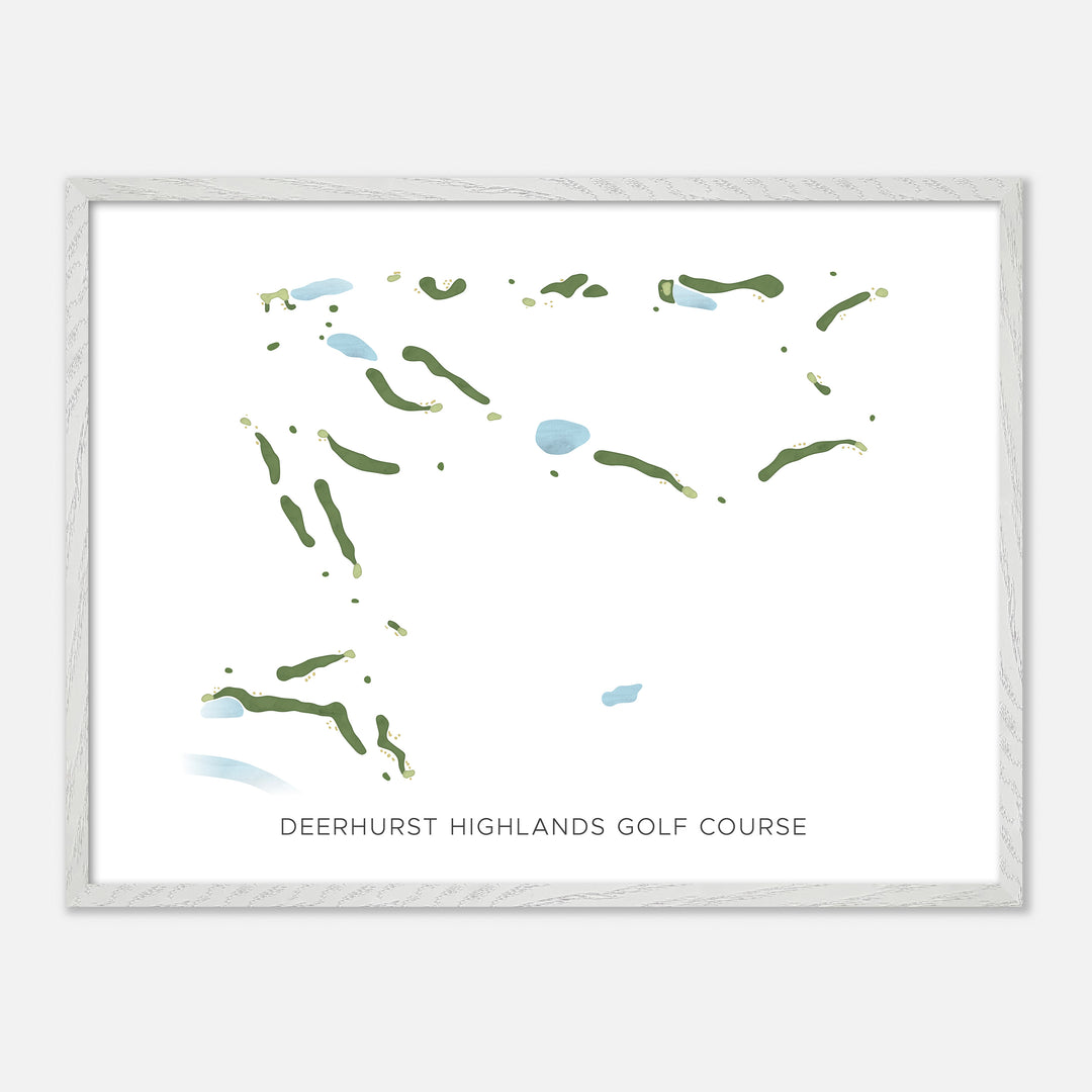 Print of Deerhurst Highlands Golf Course Modern Map