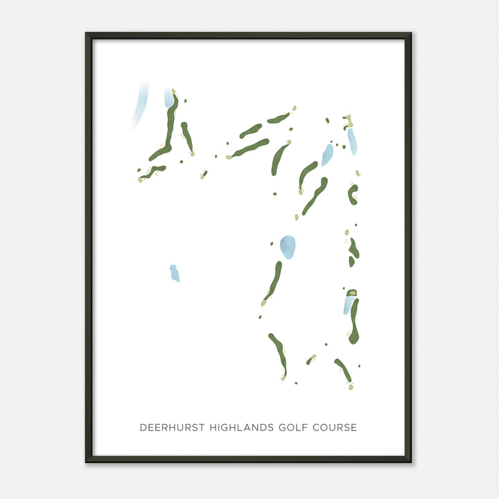 Print of Deerhurst Highlands Golf Course Modern Map