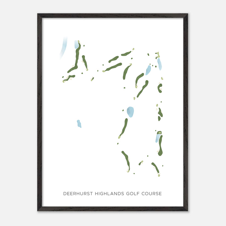 Print of Deerhurst Highlands Golf Course Modern Map
