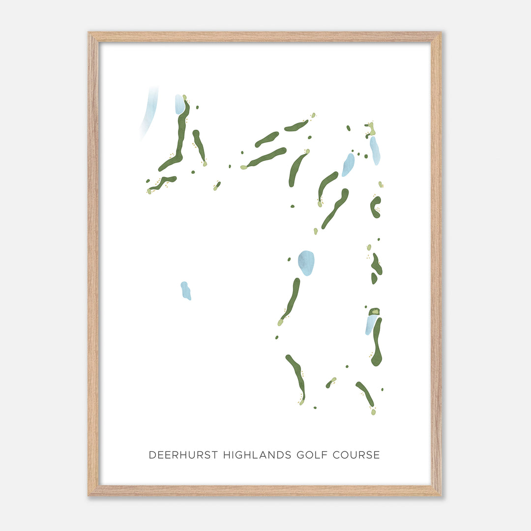 Print of Deerhurst Highlands Golf Course Modern Map