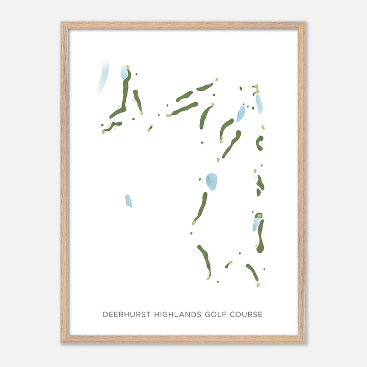 Print of Deerhurst Highlands Golf Course Modern Map