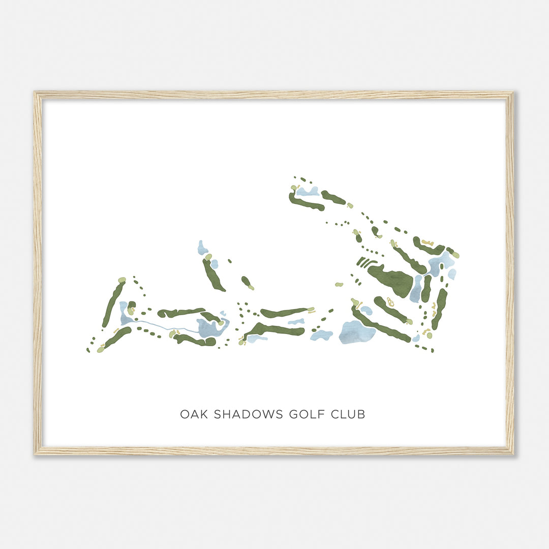 Print of Oak Shadows Golf Club Modern Map