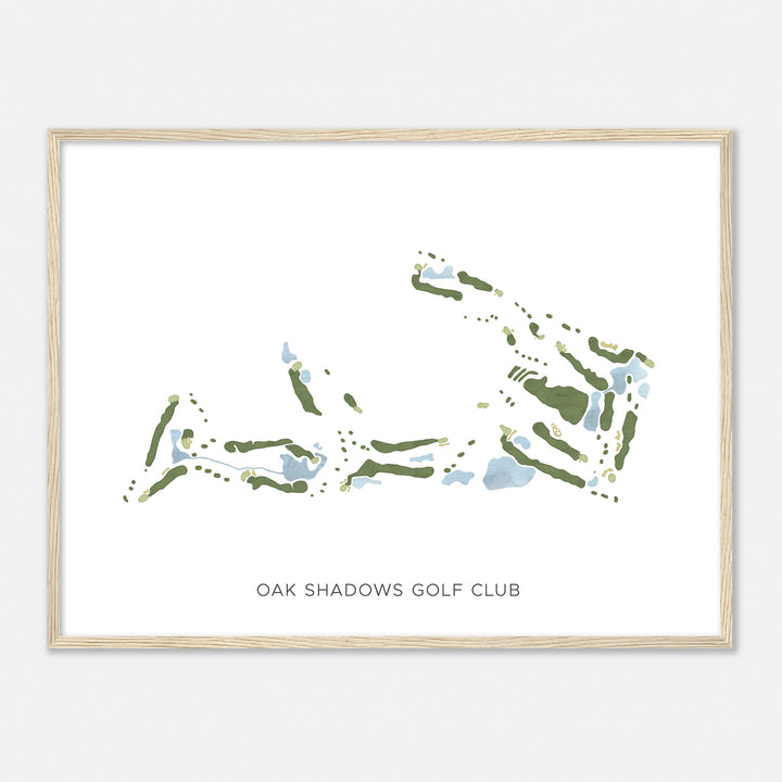 Print of Oak Shadows Golf Club Modern Map