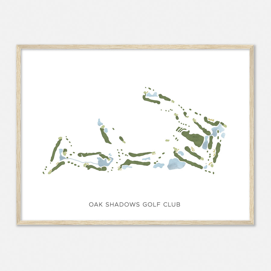 Print of Oak Shadows Golf Club Modern Map