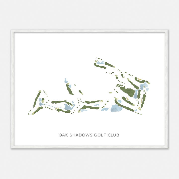 Print of Oak Shadows Golf Club Modern Map