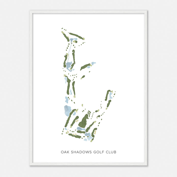 Print of Oak Shadows Golf Club Modern Map