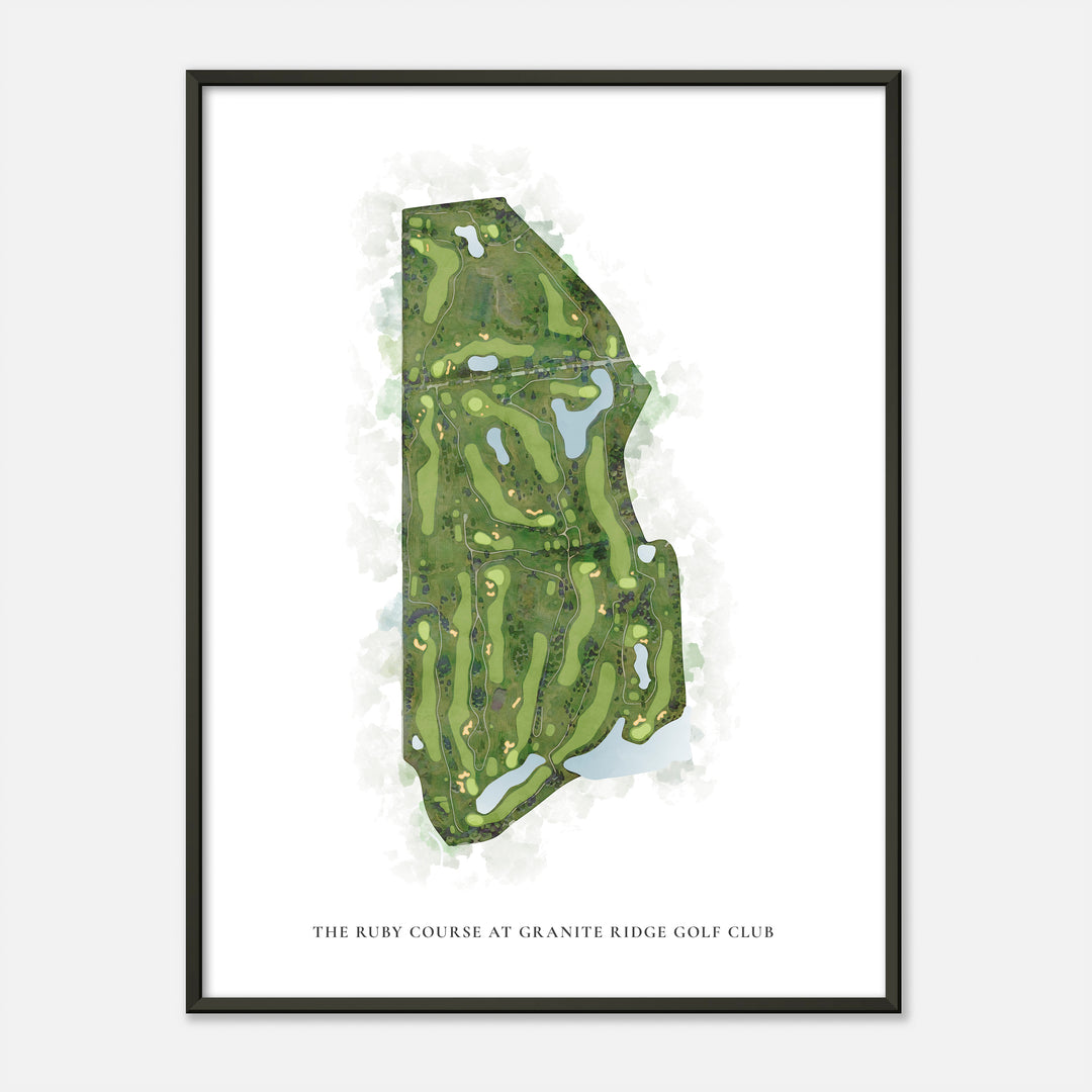 Print of The Ruby Course At Granite Ridge Golf Club Classic Map