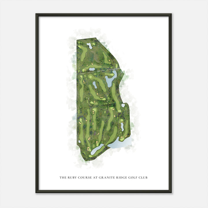 Print of The Ruby Course At Granite Ridge Golf Club Classic Map