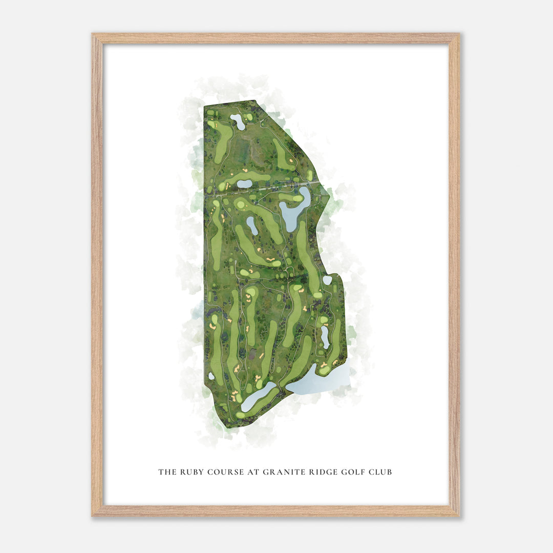 Print of The Ruby Course At Granite Ridge Golf Club Classic Map