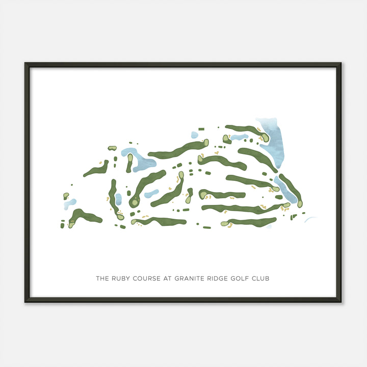 Print of The Ruby Course At Granite Ridge Golf Club Modern Map
