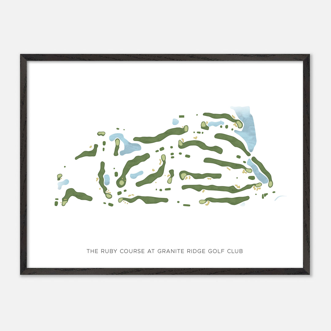 Print of The Ruby Course At Granite Ridge Golf Club Modern Map