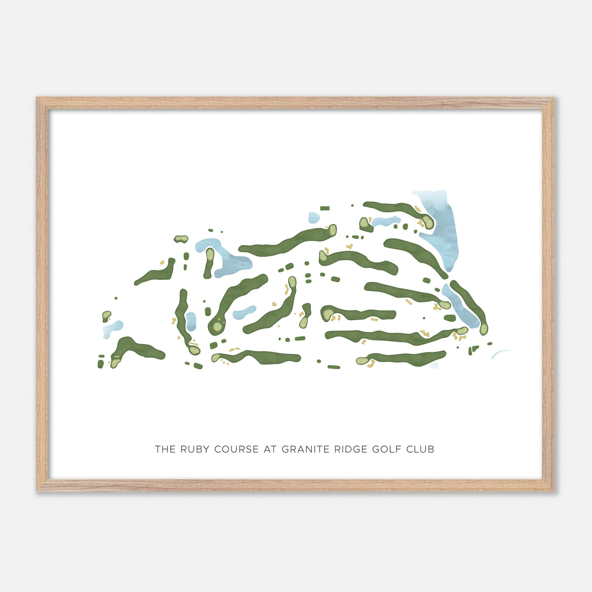 Print of The Ruby Course At Granite Ridge Golf Club Modern Map