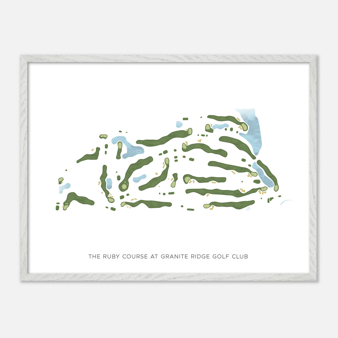 Print of The Ruby Course At Granite Ridge Golf Club Modern Map