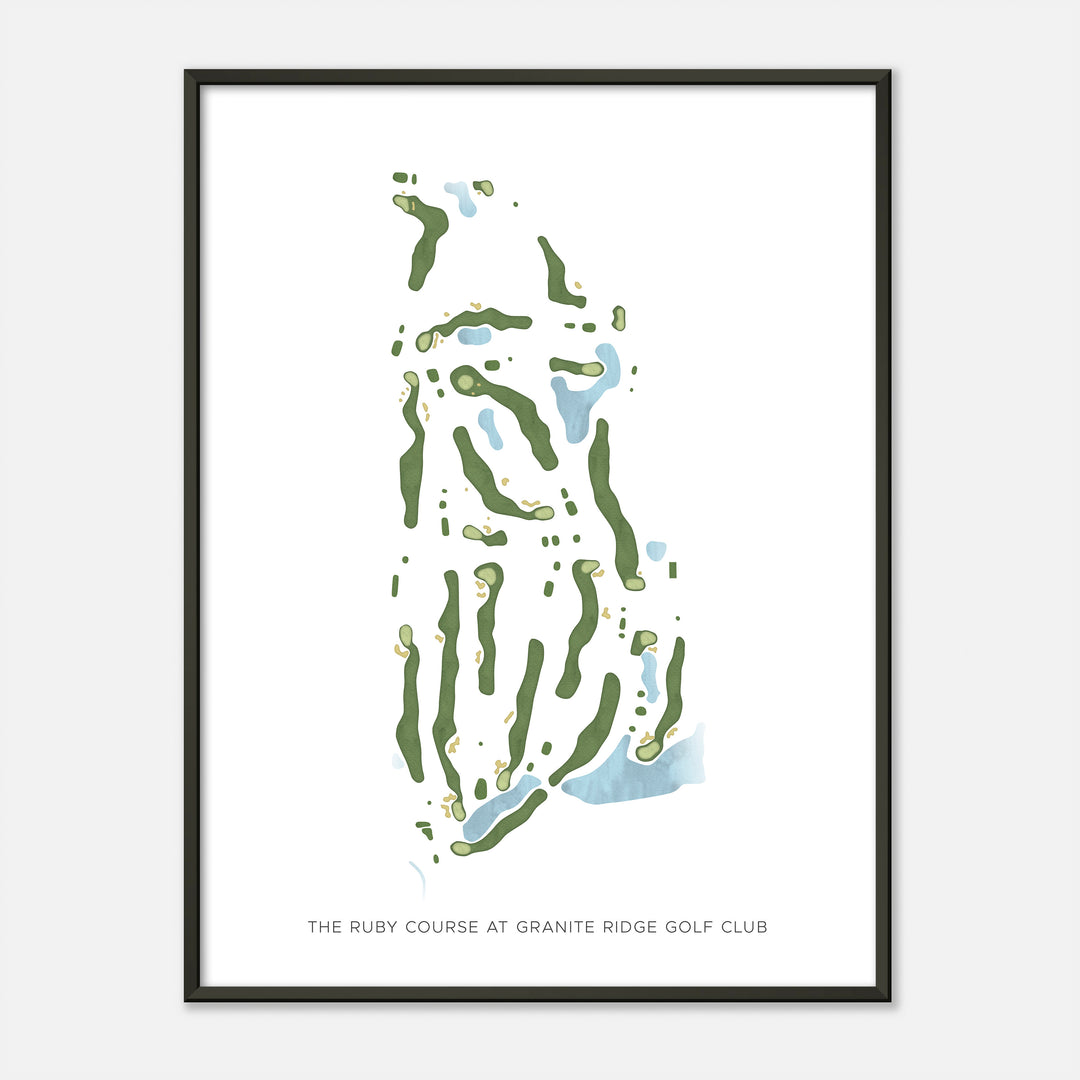 Print of The Ruby Course At Granite Ridge Golf Club Modern Map