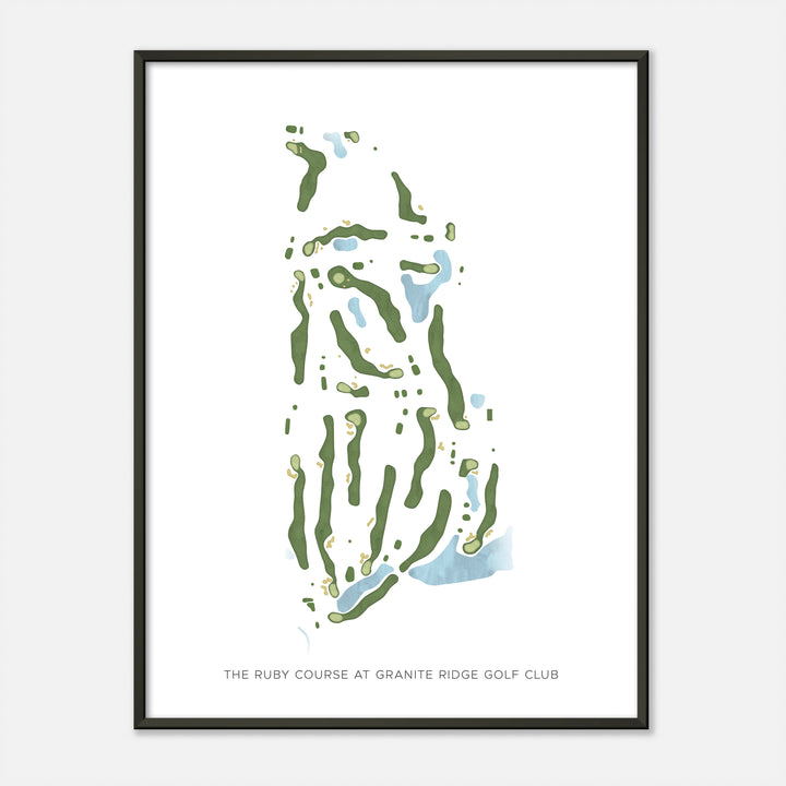 Print of The Ruby Course At Granite Ridge Golf Club Modern Map