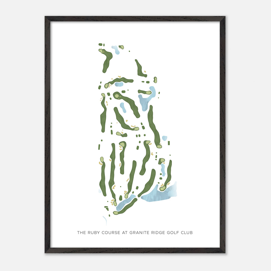 Print of The Ruby Course At Granite Ridge Golf Club Modern Map