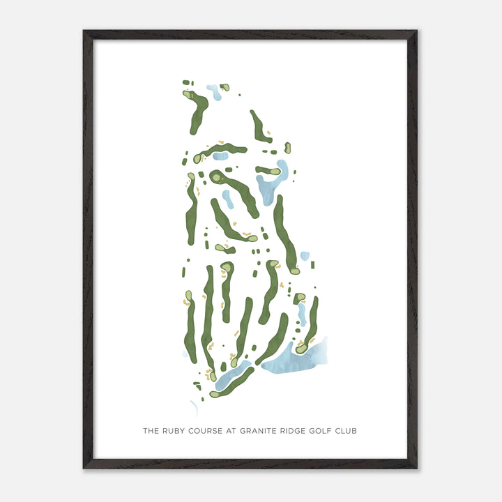 Print of The Ruby Course At Granite Ridge Golf Club Modern Map