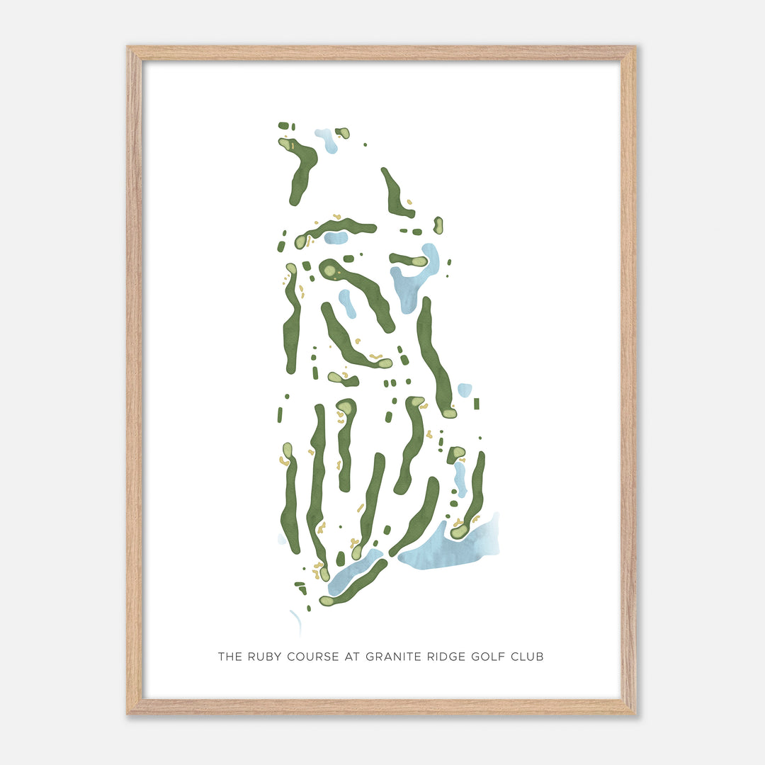 Print of The Ruby Course At Granite Ridge Golf Club Modern Map